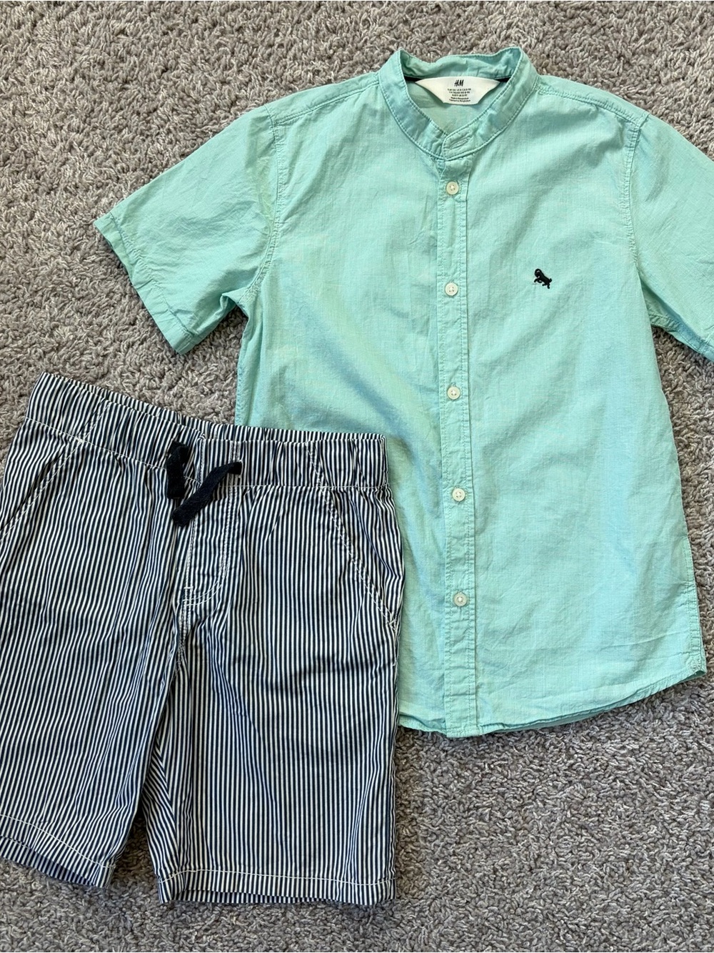 H&M boy shirt and shorts - size 8